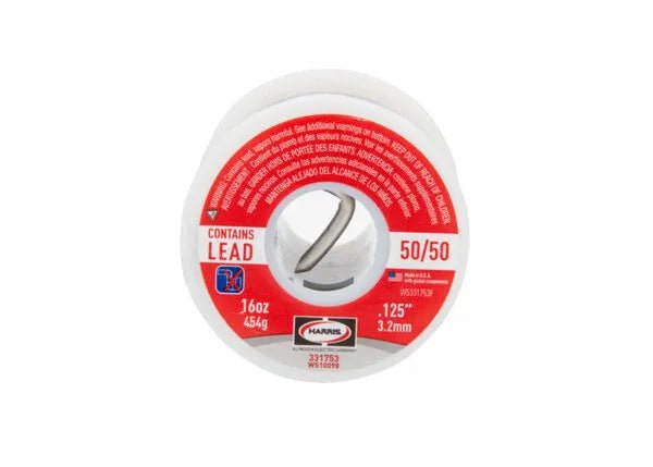 Harris 50/50 Leaded Solid Wire Solder 1/8" x 1 lb Spool - 505061 - WeldingMart.com