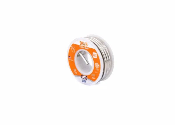 Harris 95/5 Lead-Free Solid Wire Solder .118 in. 1/4 lb. Spool 50 pack - 331902 - WeldingMart.com