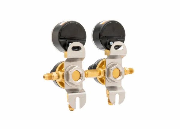 Harris CB2 Beverage Regulator Secondary, Soda, 160 PSI, 1/4 SAE, 1/4 SAE, 2 Pressure, 1/4 SAE Thru - 3005222 - WeldingMart.com