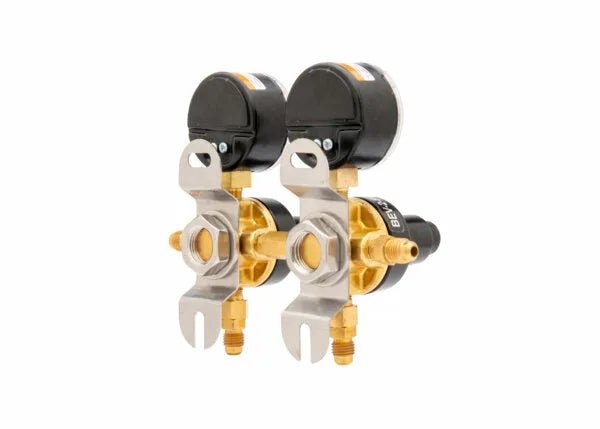 Harris CB2 Beverage Regulator Secondary, Soda, 160 PSI, 1/4 SAE, 1/4 SAE, 2 Pressure, 1/4 SAE Thru - 3005222 - WeldingMart.com