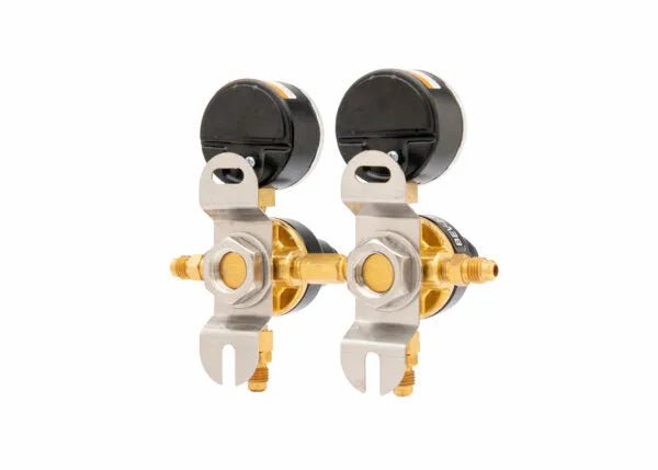 Harris CB2 Beverage Regulator Secondary, Soda, 160 PSI, 1/4 SAE, 1/4 SAE, 2 Pressure, 1/4 SAE Thru - 3005222 - WeldingMart.com