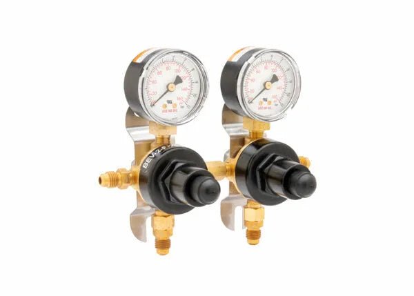 Harris CB2 Beverage Regulator Secondary, Soda, 160 PSI, 1/4 SAE, 1/4 SAE, 2 Pressure, 1/4 SAE Thru - 3005222 - WeldingMart.com