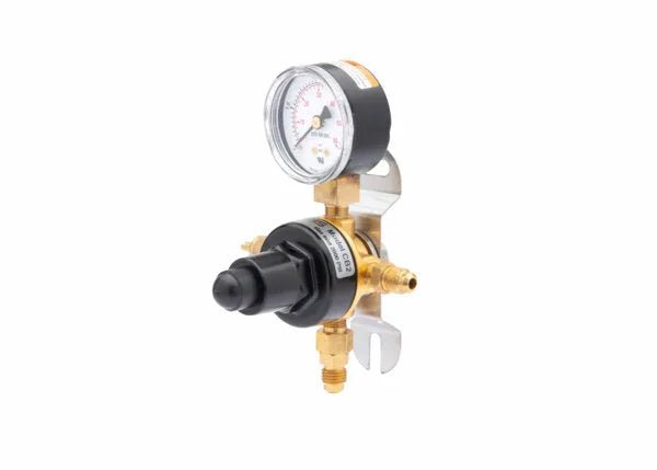 Harris CB2 Beverage Regulator Secondary, Soda, 60 PSI, 1/4 SAE, 1/4 SAE, 1 Pressure, 1/4 SAE Thru - 3005220 - WeldingMart.com