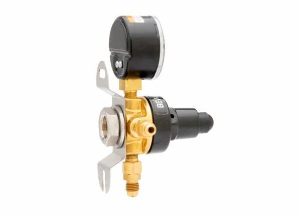 Harris CB2 Beverage Regulator Secondary, Soda, 60 PSI, 1/4 SAE, 1/4 SAE, 1 Pressure, 1/4 SAE Thru - 3005220 - WeldingMart.com