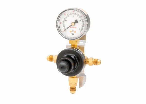 Harris CB2 Beverage Regulator Secondary, Soda, 60 PSI, 1/4 SAE, 1/4 SAE, 1 Pressure, 1/4 SAE Thru - 3005220 - WeldingMart.com
