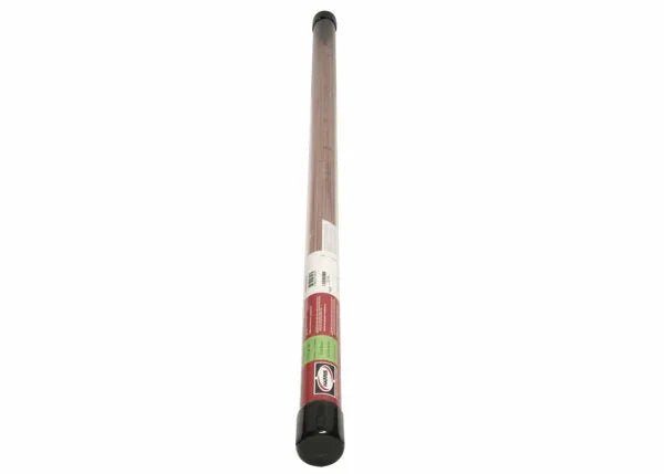 A clear plastic tube with black caps holds Harris ER70S-2 Mild Steel TIG Welding Alloy (1/8 in, 10 lb box), ideal for carbon steel welding projects.