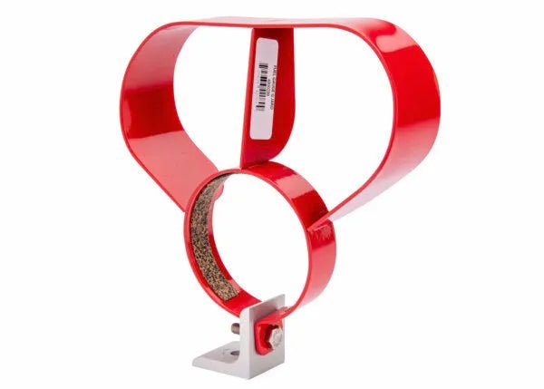 Red steel Harris Gauge Guard for fuel gas regulator 25GX-425-45, protects welding gauges, durable mounting, WeldingMart accessory.