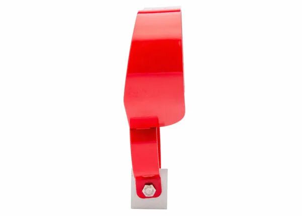Harris Gauge Guard 4300238 for 25GX-425-45 welding regulators, red steel, durable curved design, WeldingMart accessory.