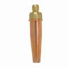 Harris Model 1-GPP-0 V-Series Hand Cutting Tip for welding torches, brass/copper, tapered design, fits propylene welding tools.