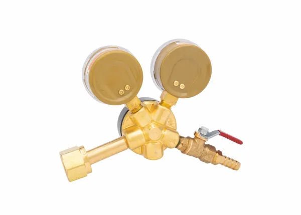 Harris Model 201-100P-320i-G CO2 Brass Beverage Regulator - 3002260 - WeldingMart.com