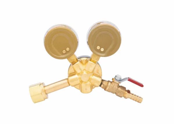Harris Model 201-100P-320i-G CO2 Brass Beverage Regulator - 3002260 - WeldingMart.com