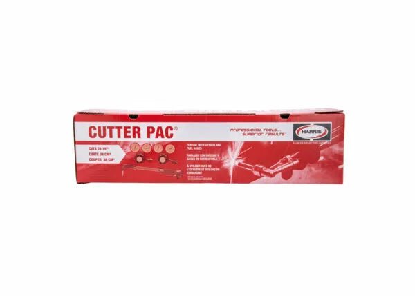 Harris Model 25GX Cutter Pac CGA 540/510 box with oxygen, acetylene cutters, welding tools and specs—WeldingMart equipment.