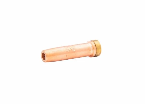 Harris Model 3690-1P Hand Cutting Tip 1500620 for propane or natural gas, brass nozzle for welding torches, isolated white background.