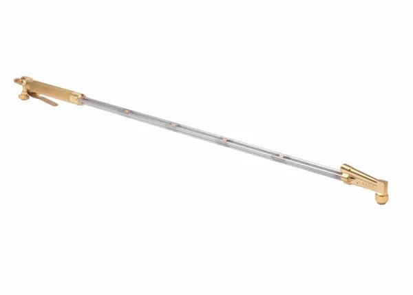 Harris 1003480 62-5FL 36" 90° cutting torch with gold bolt, adjustable arm, and screw holes—perfect welding tool setup.