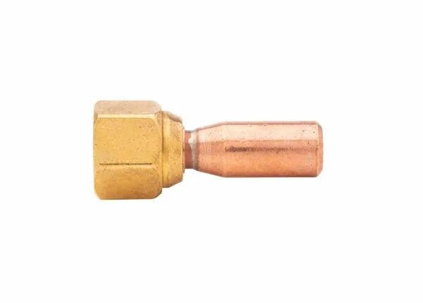Harris 6290-1HA Specialty Heating Tip for welding torches, brass-copper body, hex nut, cylindrical, WeldingMart accessory.