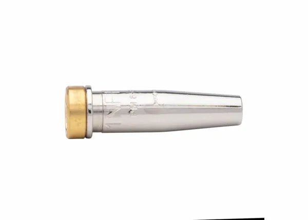 Harris Model 6290-2NFF Hand Cutting Tip (1501030) for welding, silver with brass base, shown on a white background.