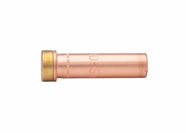 Harris 6290-5NH Machine Cutting Tip (1501120) for welding, brass/copper finish, shown horizontally on white background.