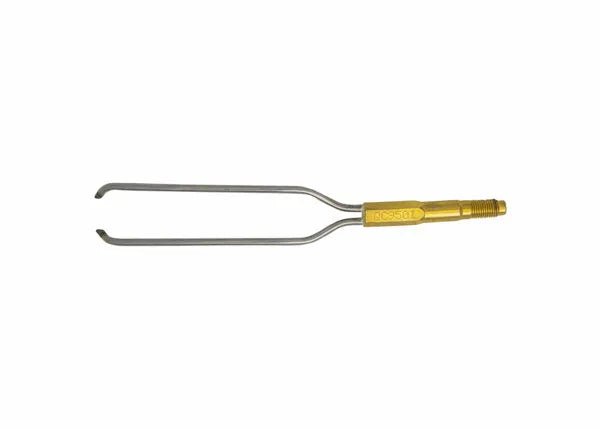 Close-up of Harris Model 9501 TWIN TIP, 6 7/8" SS - QC9501, a top brazing tool for welding large tubes with alternative fuel gases.