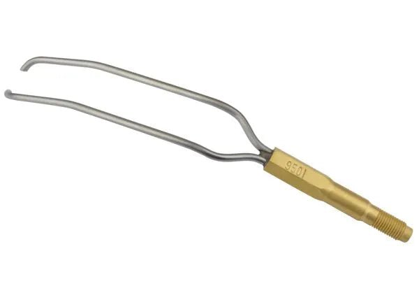 Harris Model 9501 TWIN TIP welding torch, gold handle, dual prong, ideal for brazing large tubing, alternative fuel gases.