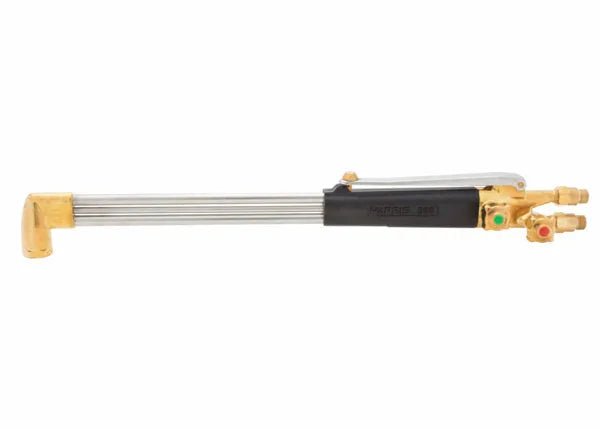 Harris 1001981 980-E Hand Cutting Torch, 19" handle, 90° head, FlashGuard check valves—top welding tool for metal cutting.