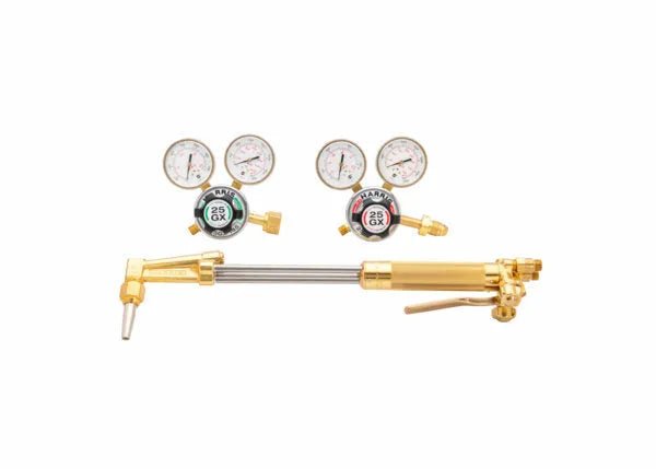 Harris Model ALT 25GX Cutter Pac CGA 540/510P oxy-acetylene torch, brass cutter, handle and gauges—WeldingMart equipment.
