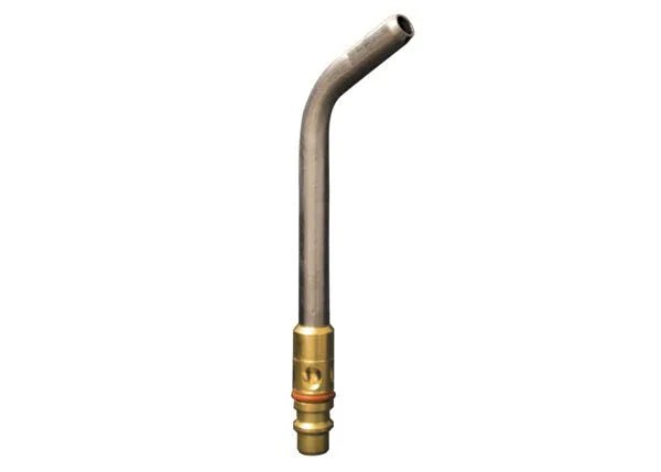 Harris HA-14i Inferno Quick Connect Swirl Heating Tip for air-fuel welding torches, brass & stainless nozzle on white background.