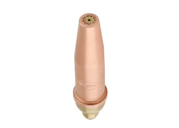 Harris V1-101AC-000 V-Series Hand Cutting Tip for acetylene torches, copper nozzle, welding tool accessory on white background.