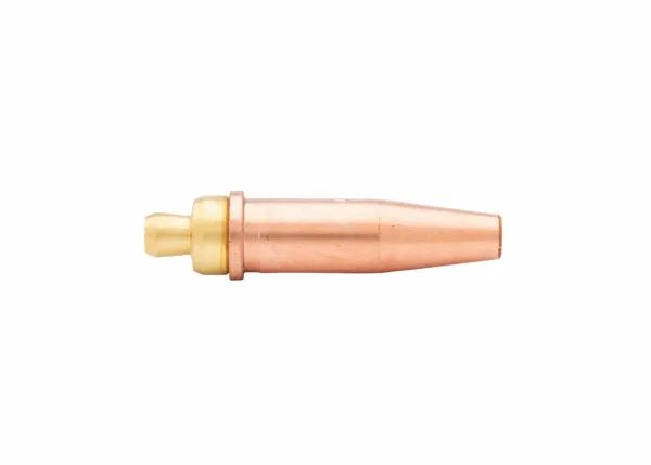 Harris V1-101AC-000 V-Series Hand Cutting Tip for acetylene torches, copper/brass welding tool, white background.