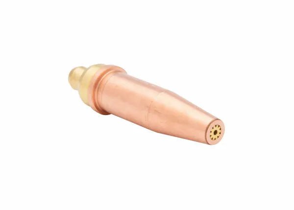 Harris V1-101AC-2 V-Series hand cutting tip 1502073, copper, beveled nozzle, welding accessory on white - WeldingMart.