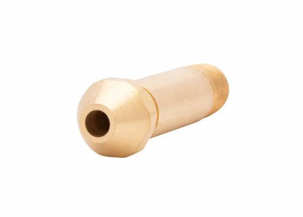 Harris Regulator Inlet Stem CGA 300 1/4"NPT brass fitting for welding equipment, hex base, cylinder body, on white background.