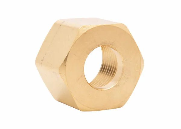 Harris RH Manifold Union Nut 9005701 for welding, 1"-11.5 NPS thread, 3000 psi, angled view on white, WeldingMart accessory.