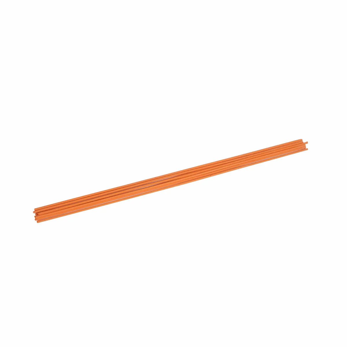 A set of six straight, orange rods resembling Harris 56F3184 Safety-Silv 56FC Flux-Coated Silver Brazing Alloy, 1/16 in (1.6 mm), shown side by side on a plain white background.