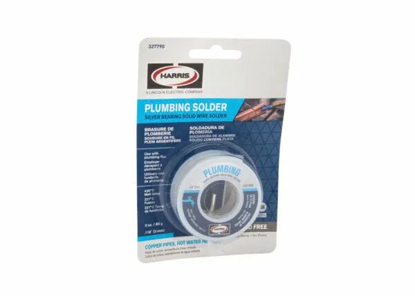 Harris Silver Bearing Lead-Free Solid Wire Plumbing Solder .118 x 3 OZ - 6 CARTON BLISTER CARD - 327790 - WeldingMart.com