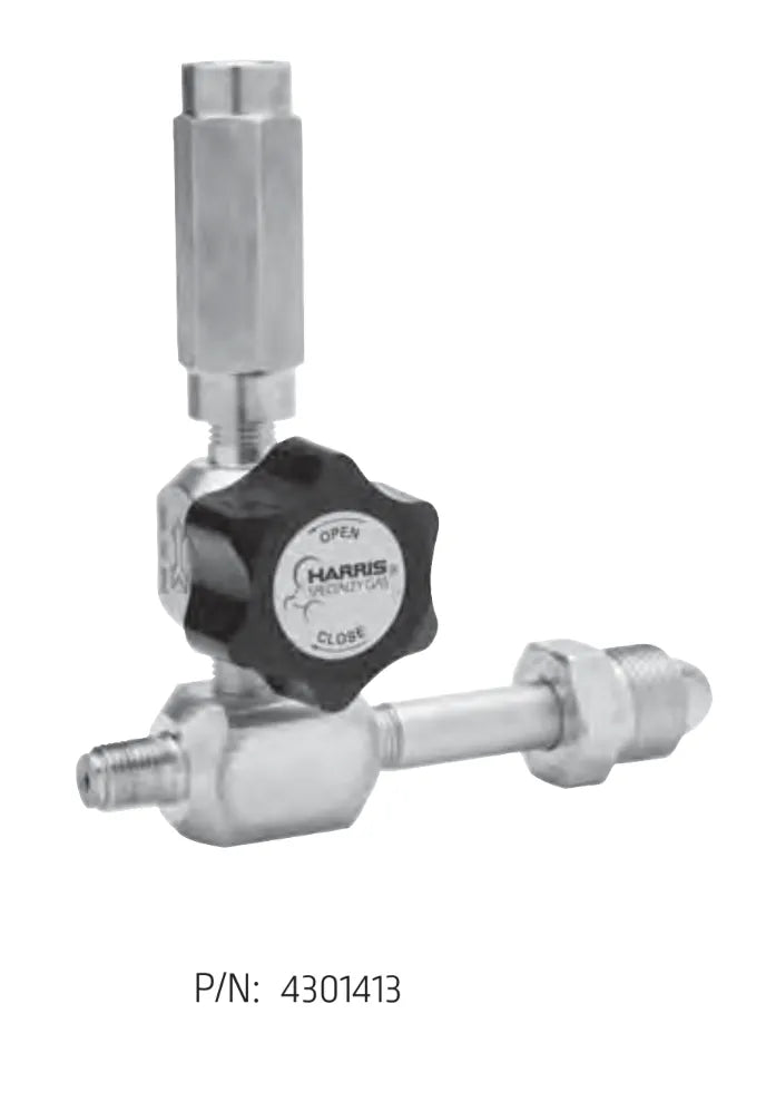 Harris -Stainless Steel Tee Purge- Assembly, 1/4 TRN CGA 350 W/CV - 4301499 - WeldingMart.com