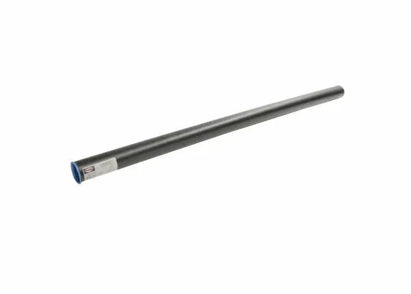 A Harris Stay-Silv 15 Phos-Copper Brazing Alloy tube (1/8, 36, 10 lb., 15636S10) rests diagonally on a white background with a blue end cap and label—ideal for HVAC applications.