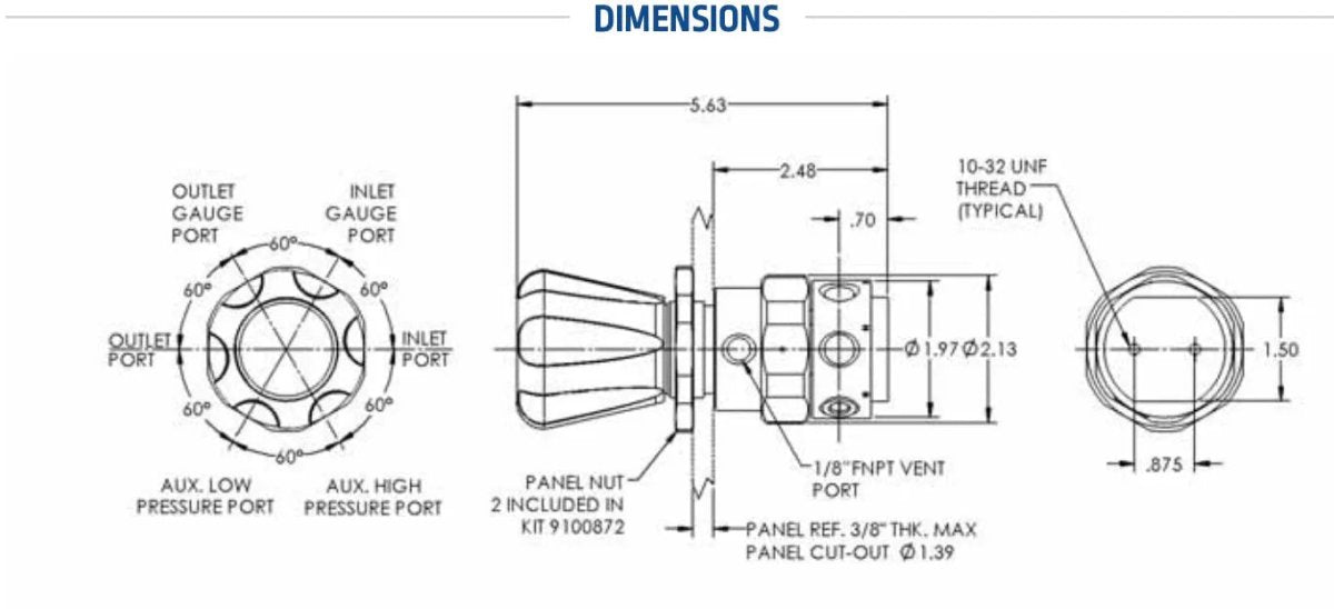 Harris Ultra High Purity Stainless Steel Barstock Regulator - Model 741-125-705-B - 741125705B - WeldingMart.com