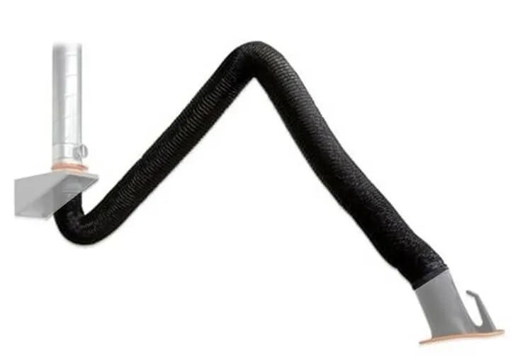 KEMPER 10 ft. flexible exhaust arm, 6" dia, with nozzle & bracket for welding fume extraction—essential welding accessory.