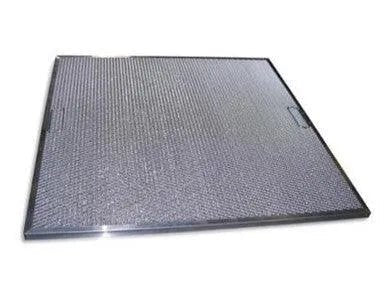 The KEMPER PRE FILTER (ALUMINUM WEAVE) - 1090013 is a rectangular flat pre-filter with a fine grid pattern, dark frame, and handles on each short side—ideal for use as part of a main filter system.