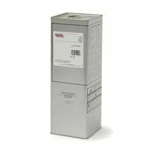 Lincoln Excalibur 8018 C3 welding rod storage container with handle and label, for 1/8" low alloy stick electrodes.