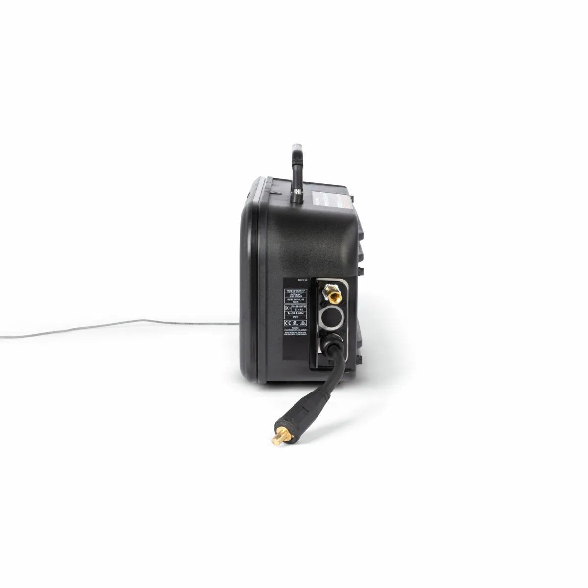 Lincoln Activ8X CE K3519-2 portable wire feeder for welding, with cables, connectors, CrossLinc Tech, on white background.