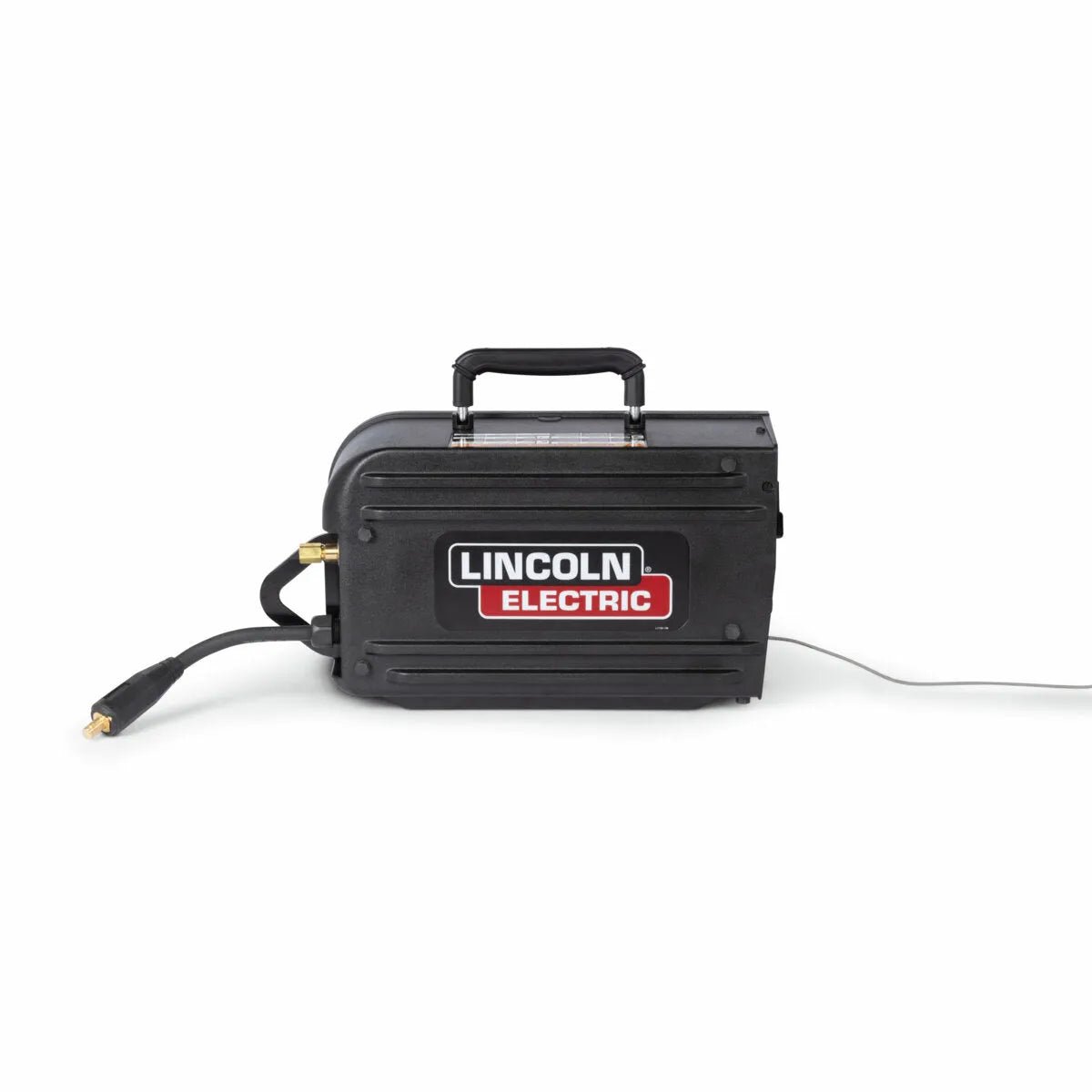 Lincoln Activ8X CE K3519-2 welding machine in black with True Voltage Tech, top handle, cord, nozzle, and logo on white background.