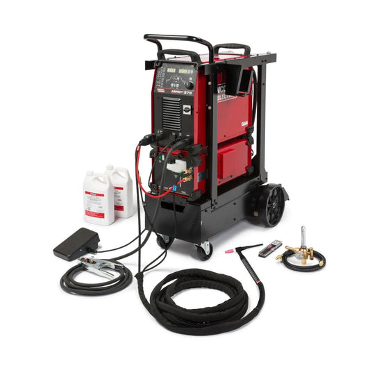 Lincoln Aspect 375 AC/DC TIG Welder Ready-Pak with cart, hoses, torch, foot pedal, cables, tools, and accessories – WeldingMart.