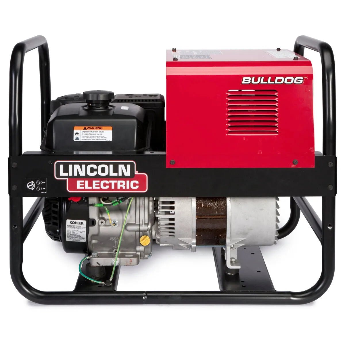 Lincoln Bulldog 5500 Engine Driven Welder K2708-2, red and black, top portable stick welding tool at WeldingMart.