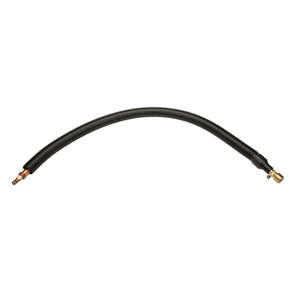 Lincoln Cable Assembly Thru-Arm MH24 KP3066-MH24 welding hose for Magnum PRO torch, black ribbed with metal and brass connectors.