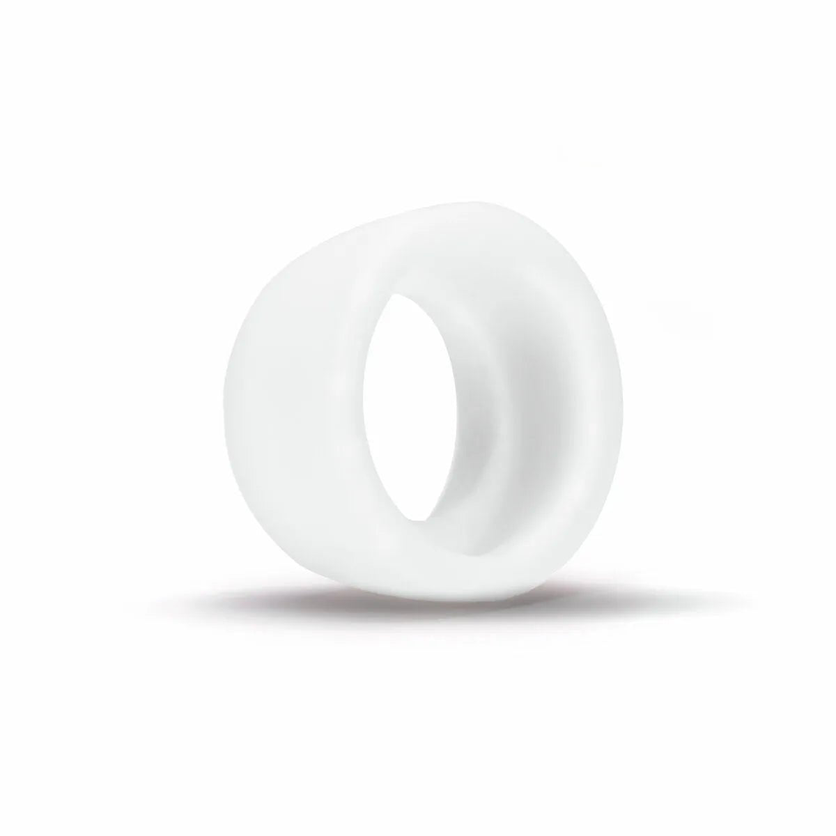 A smooth, white Lincoln Caliber Insulator Standard for 17/18/26 torches (10/pack, KP4748-ST-B10) stands upright on a white background, offering reliable torch head protection and casting a soft gray shadow.