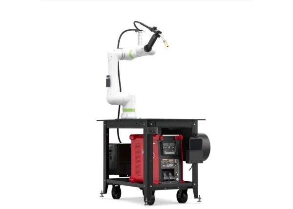Lincoln ClassMate CRX-10iA Cobot Trainer AD2446-28 cart-mounted welding automation equipment for training at WeldingMart.
