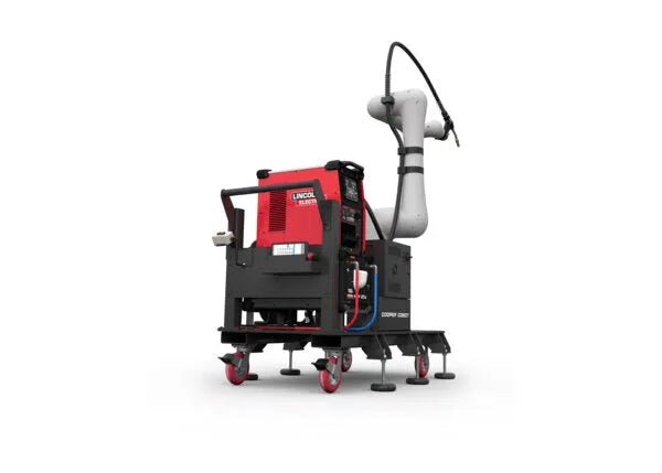 Lincoln Cooper CRX-25iA Water-Cooled Welding Cobot Cart AD2489-7 with robotic arm, pro welding equipment for automation.
