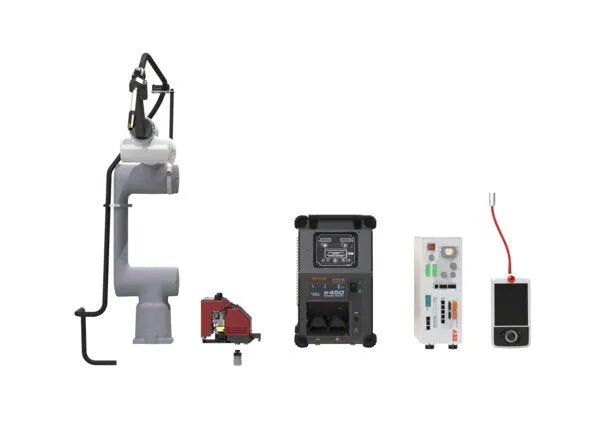 Lincoln Cooper GoFa-10 Water-Cooled Welding Cobot Package AD2501-10 with control units, ideal robotic welding equipment.