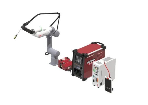Lincoln Cooper GoFa-5 Air-Cooled Welding Cobot Package AD2501-3 with control box and power units, automated welding equipment.