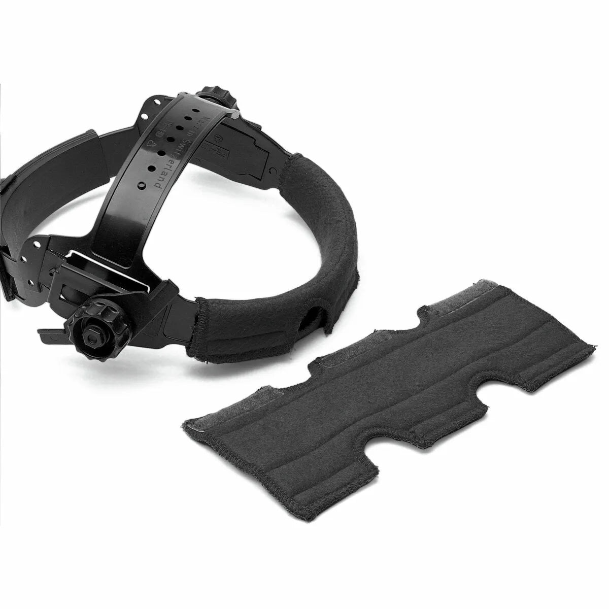 Lincoln Deluxe Sweat Band KP2081-5B1: adjustable padded headgear, cushioned insert, & sweat band for welding helmet comfort.